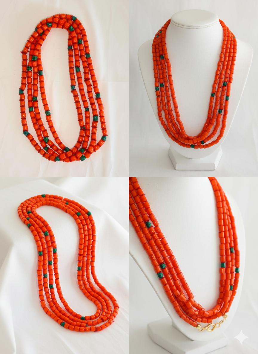 Orange Piru Mala (Gurung, Magar) dress